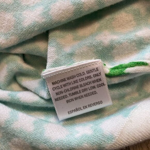 Charter Club Green Geometric Button Front Lightweight Cardigan Size Small - Picture 7 of 7